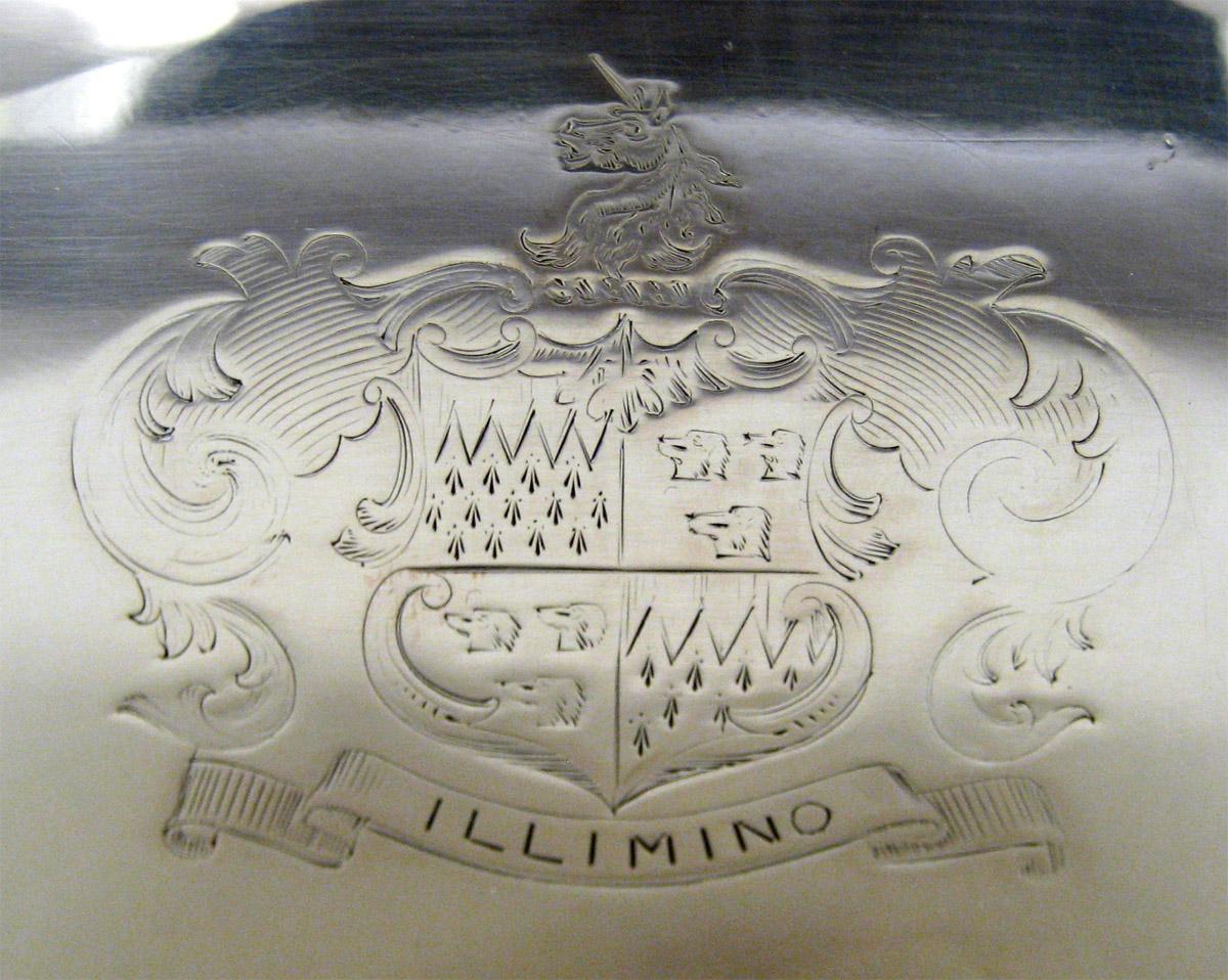 1981.0012 Silver Tea Cannister engraving
