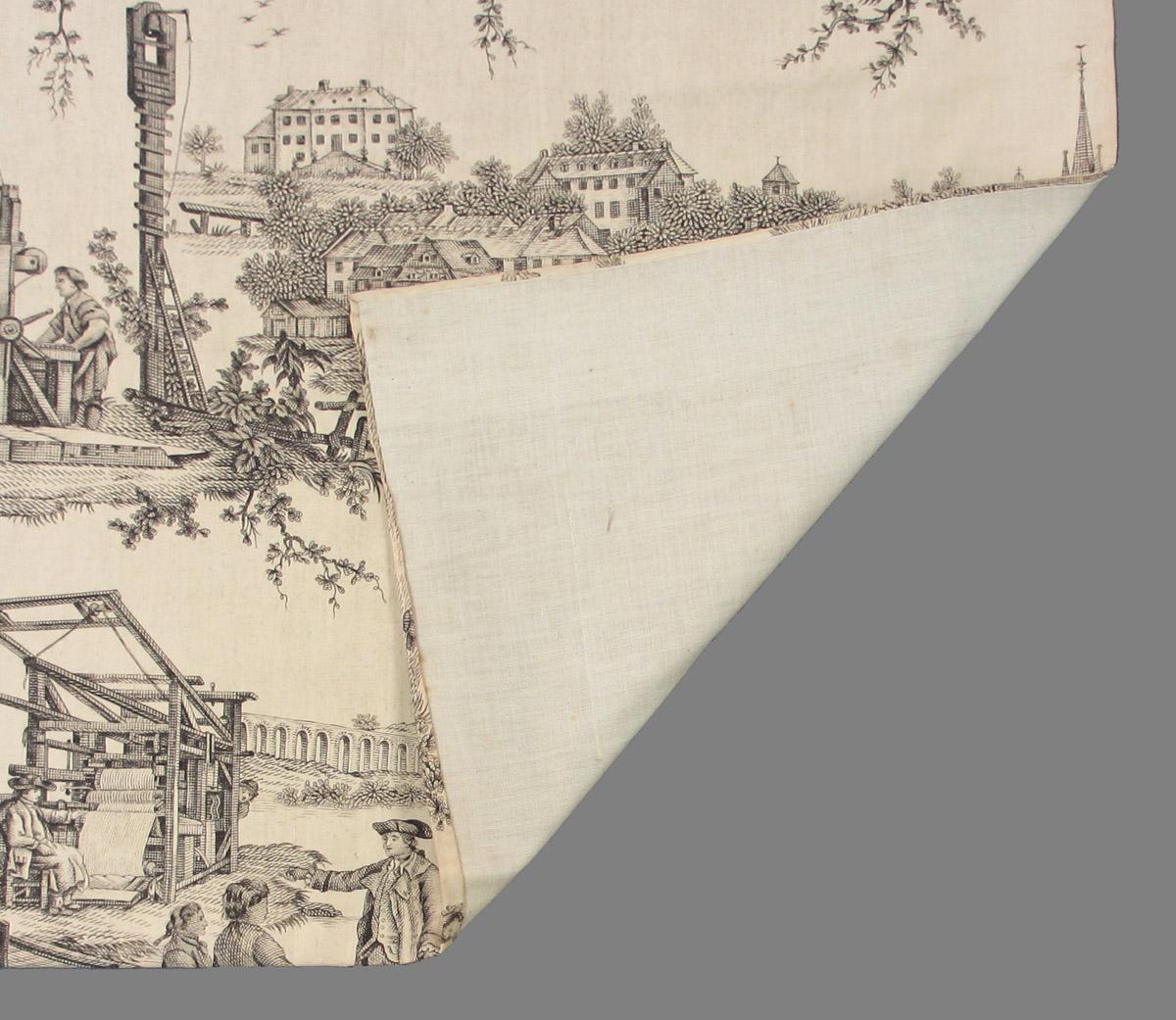 1981.0052 textile, printed folded corner