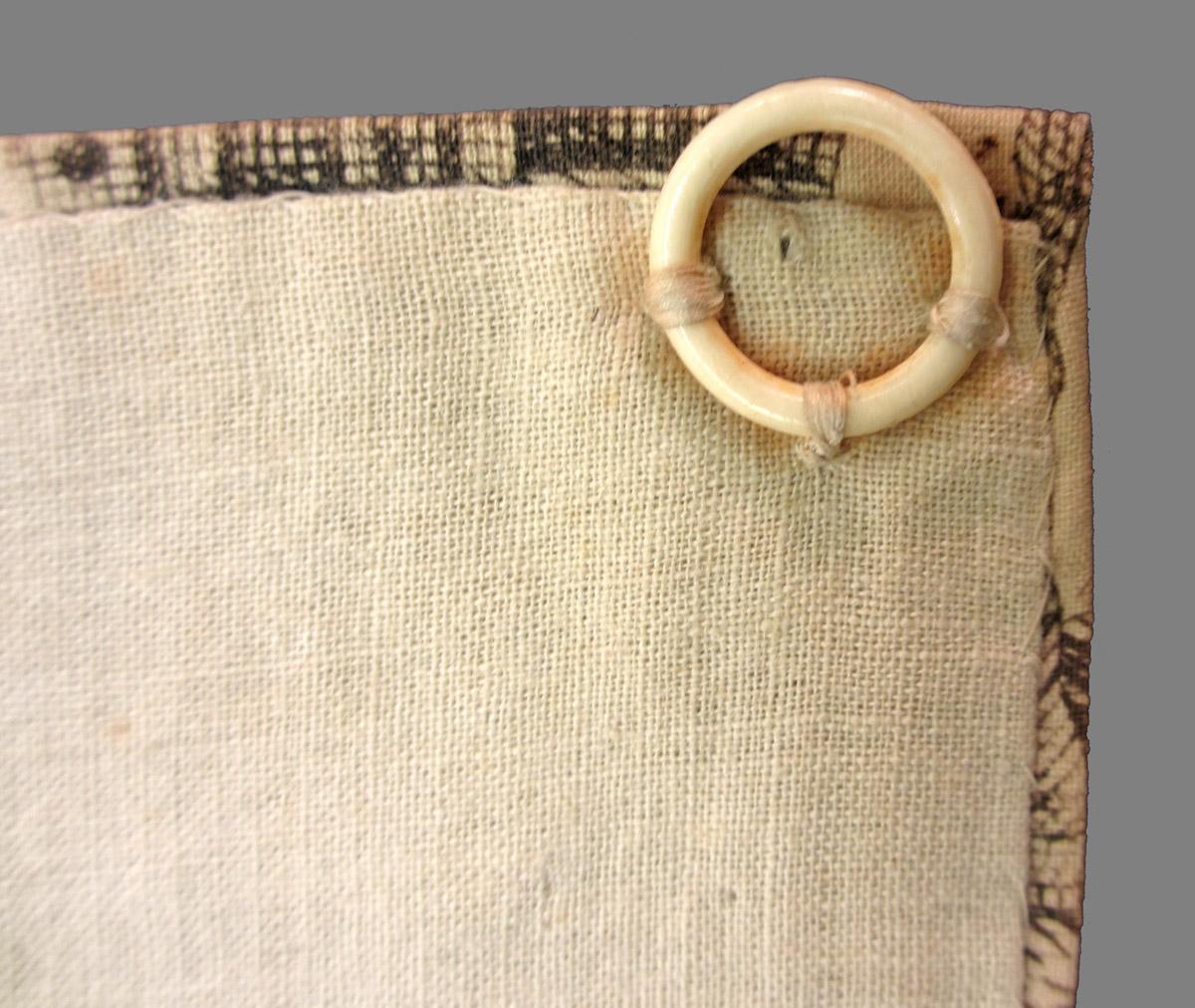 1981.0052 textile, printed reverse detail 2