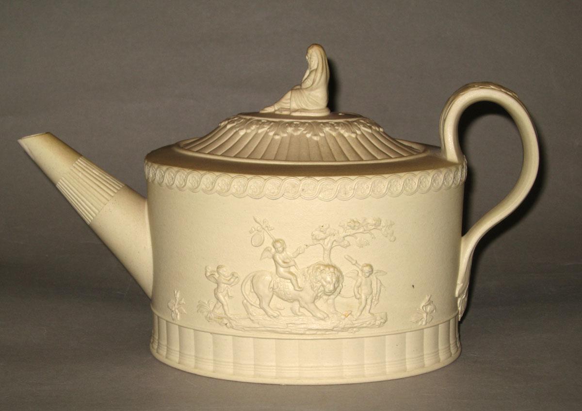 1981.0075 A, B Caneware teapot (view 1)