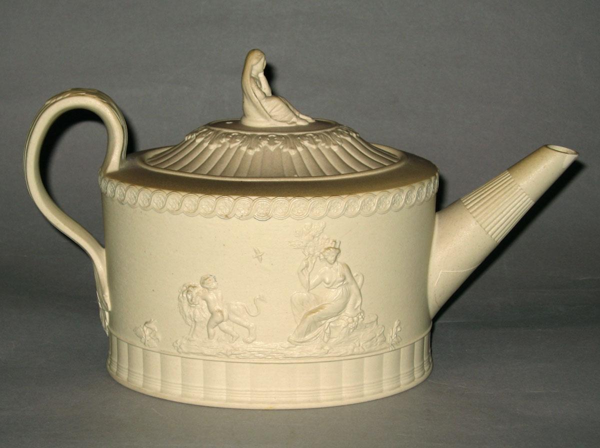 1981.0075 A, B Caneware teapot (view 2)