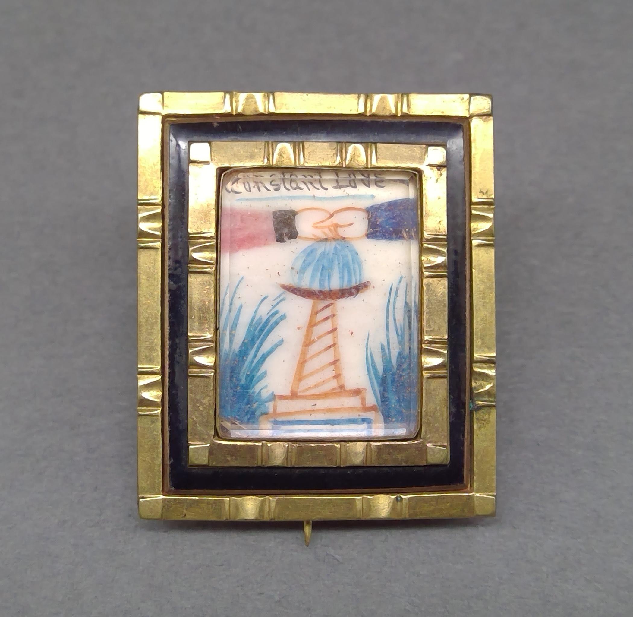 1981.0107 Brooch, Mourning brooch or pin, view1