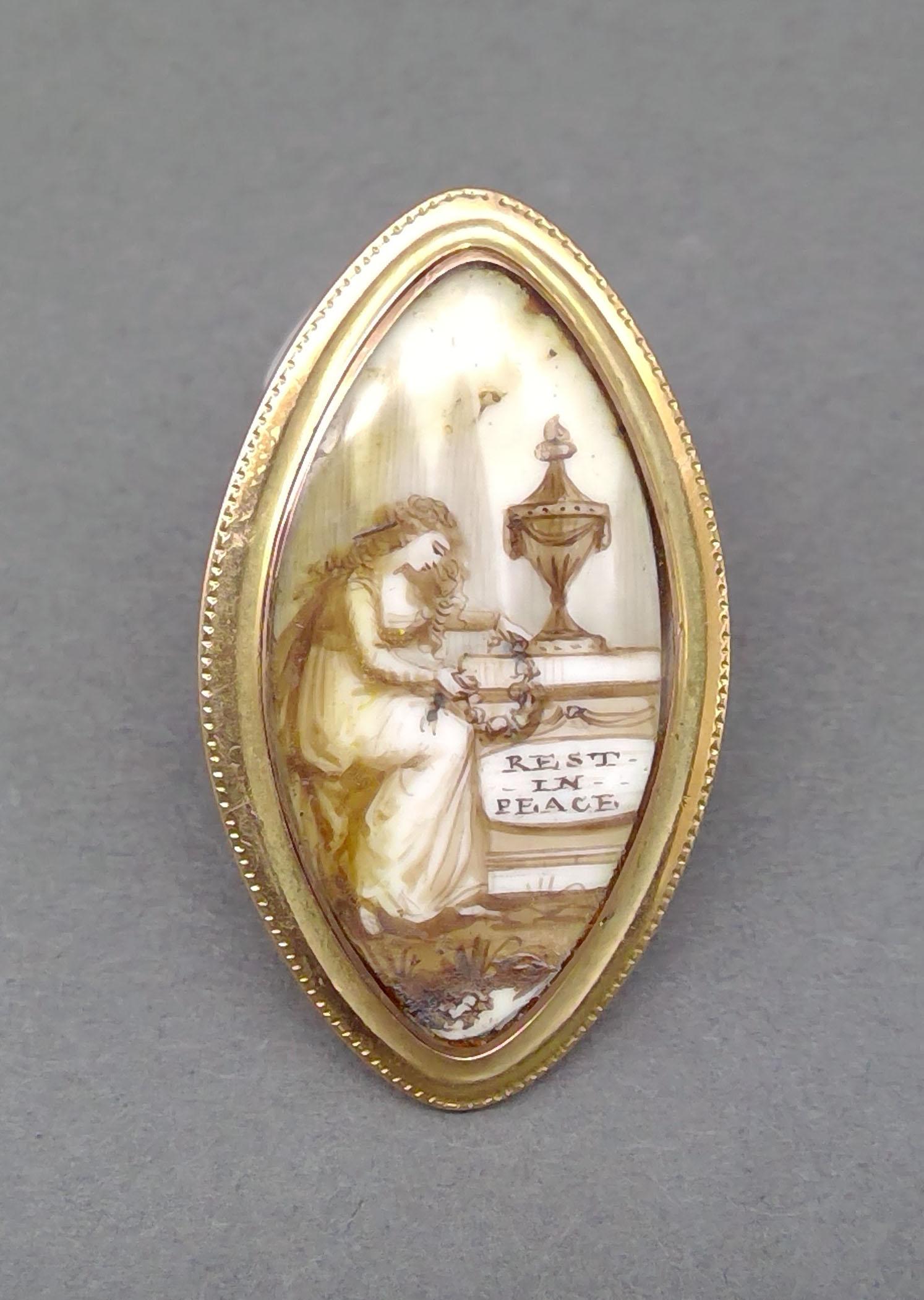 1981.0113 Brooch, Mourning brooch or pin, view 1