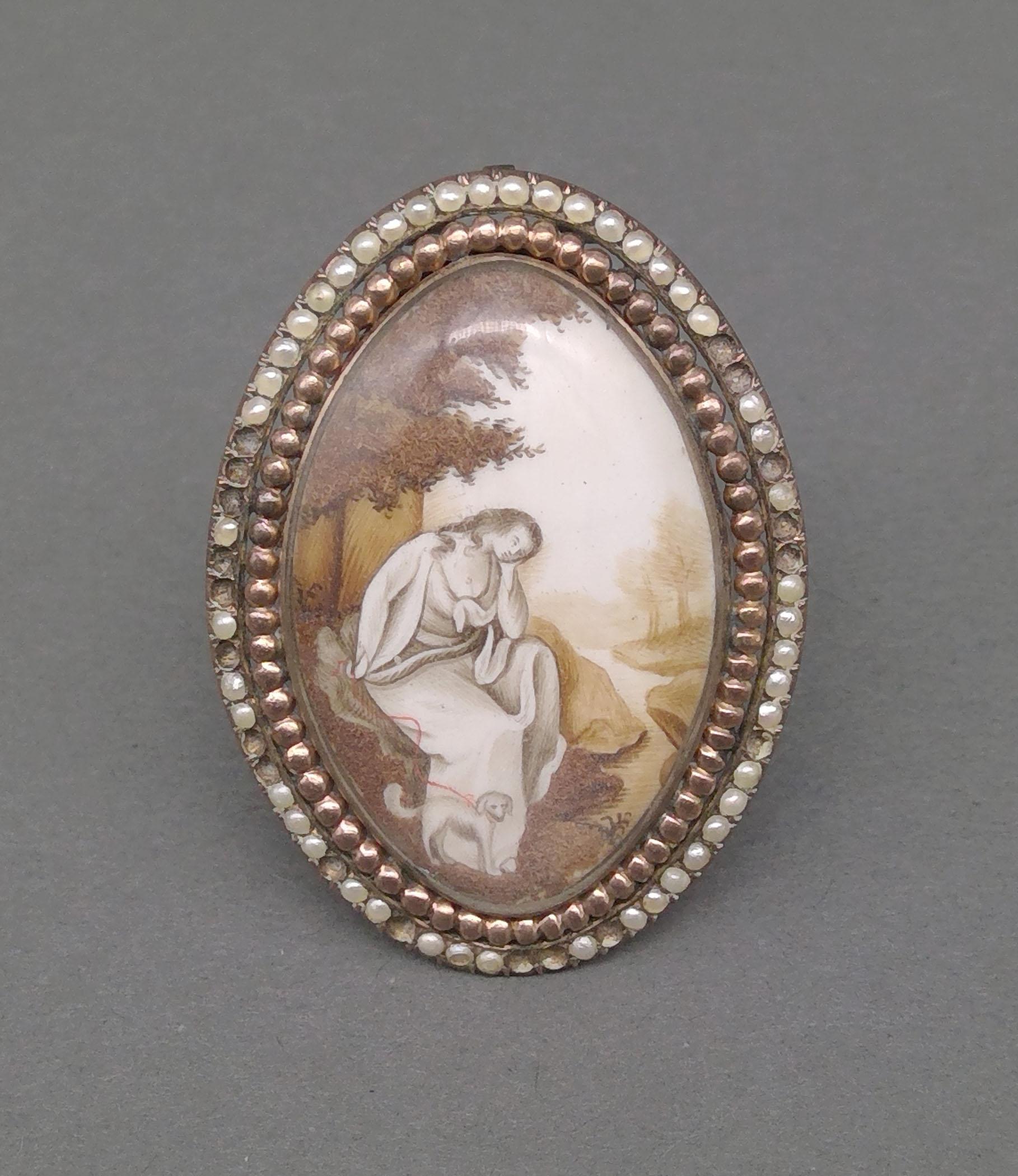1981.0115 Locket, Mourning brooch, view 1