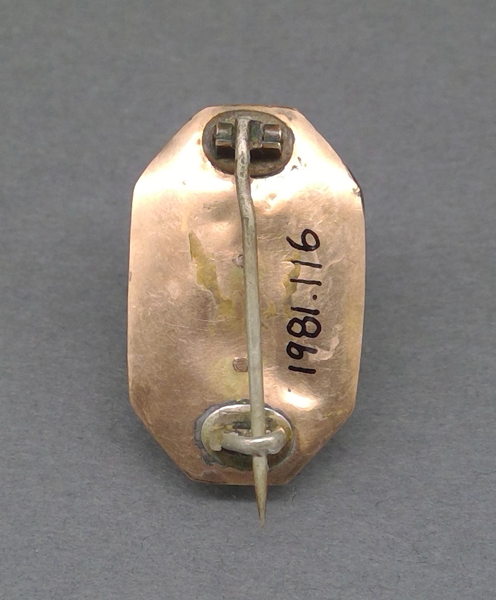 1981.0116 Brooch, Miniature brooch or pin, view2 Reverse