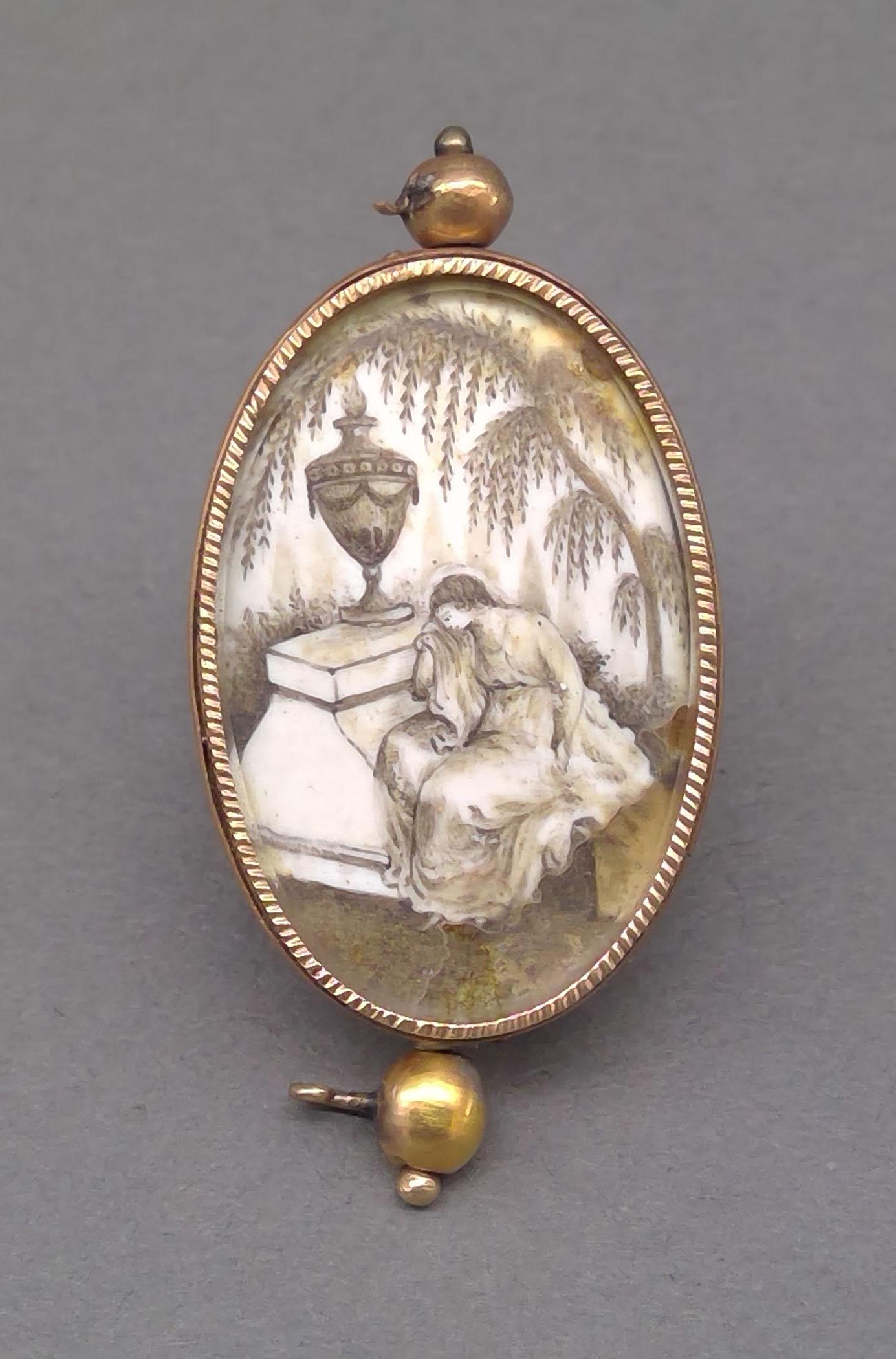 1981.0121 Brooch, Mourning brooch or pin, view 1