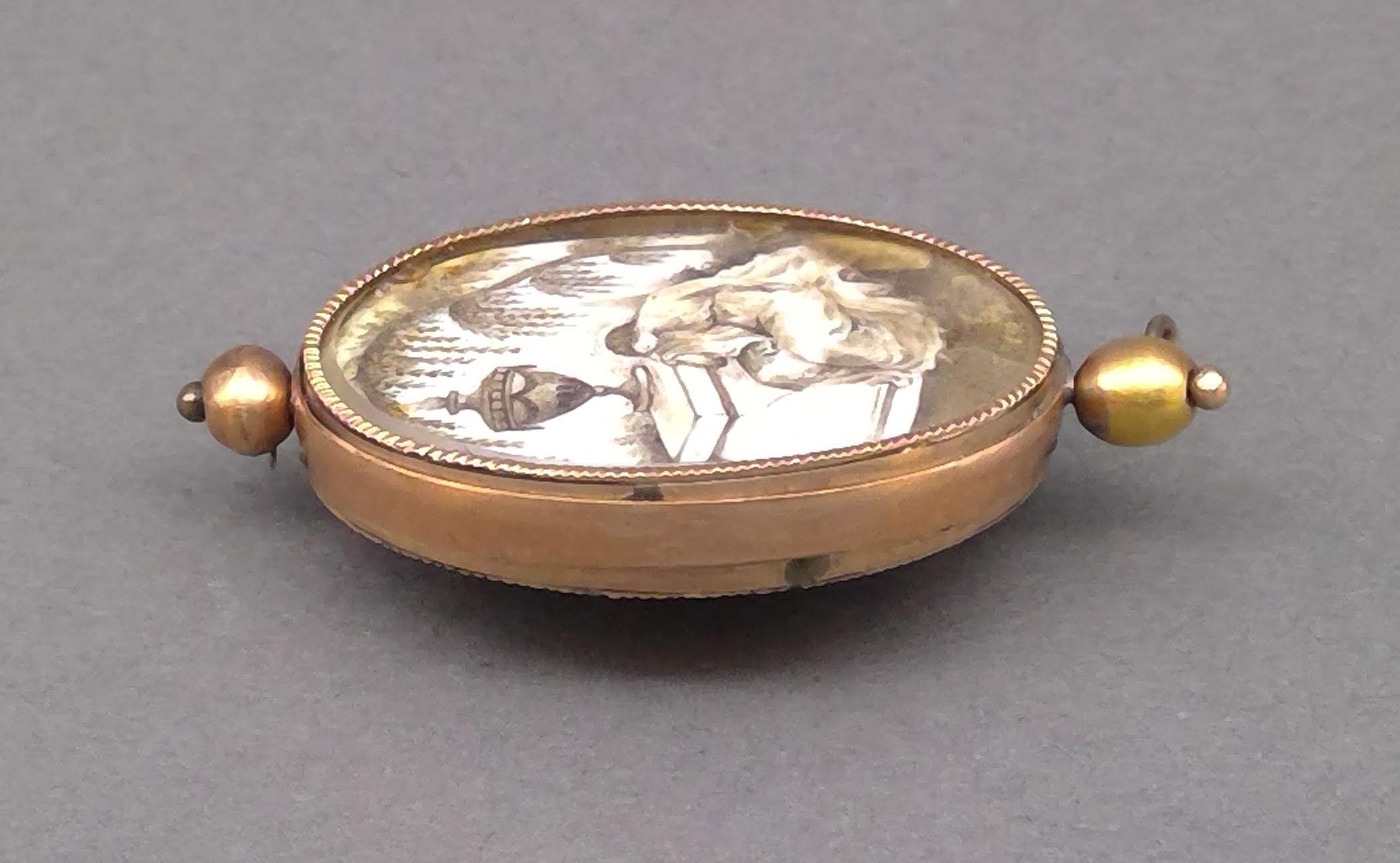1981.0121 Brooch, Mourning brooch or pin, view 3
