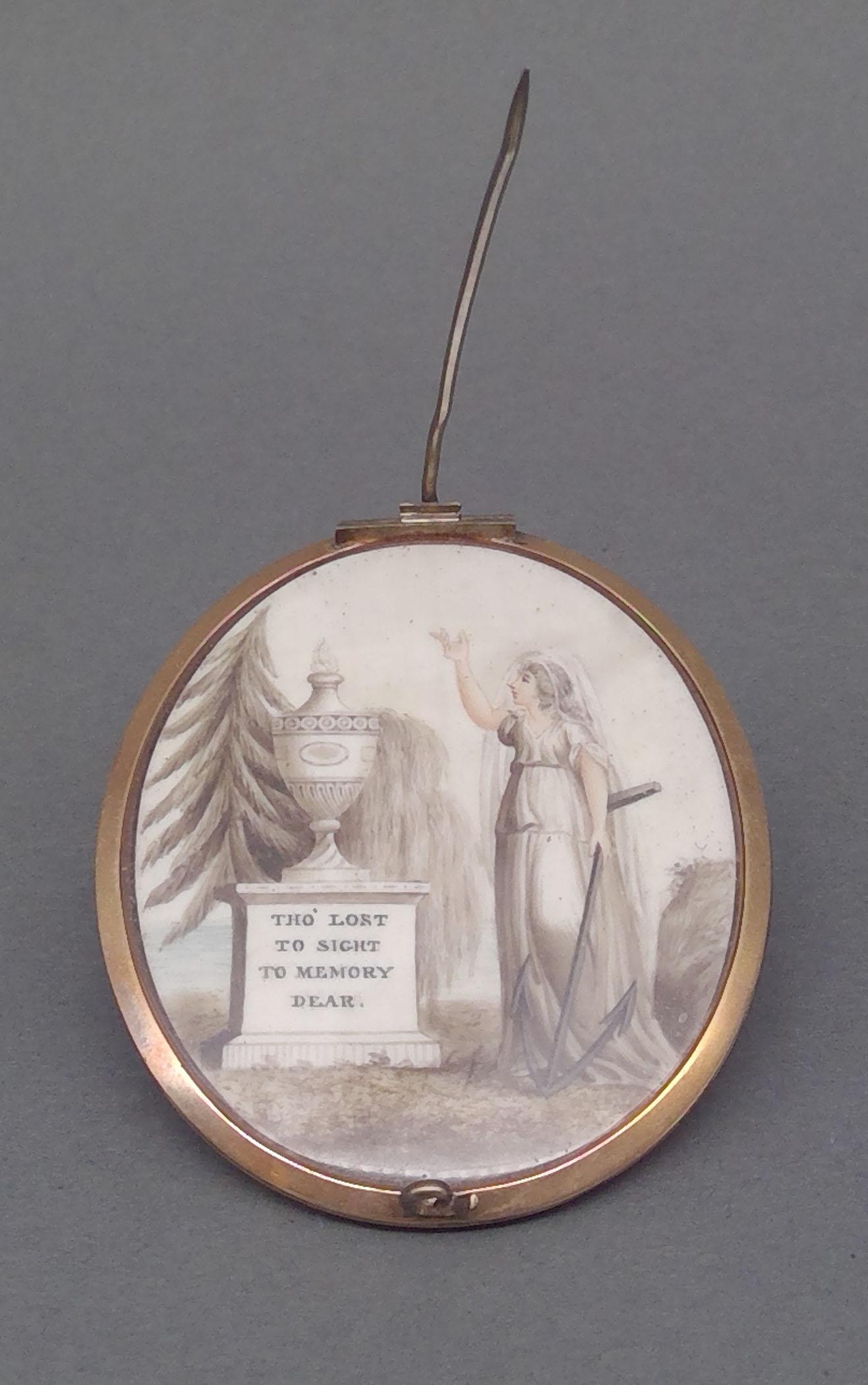 1981.0132 Brooch, Mourning brooch or pin, view 2