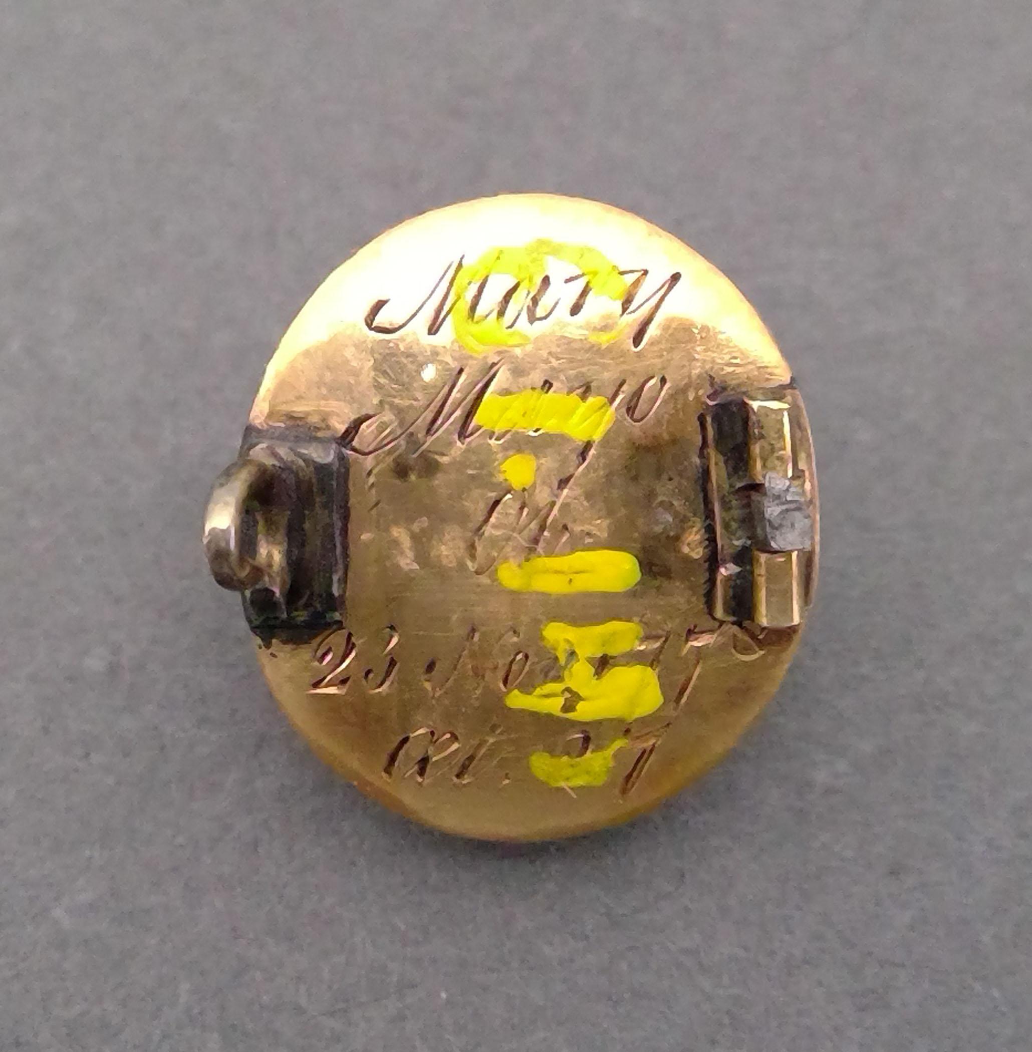 1981.0141 Brooch, Mourning brooch or pin, view 2
