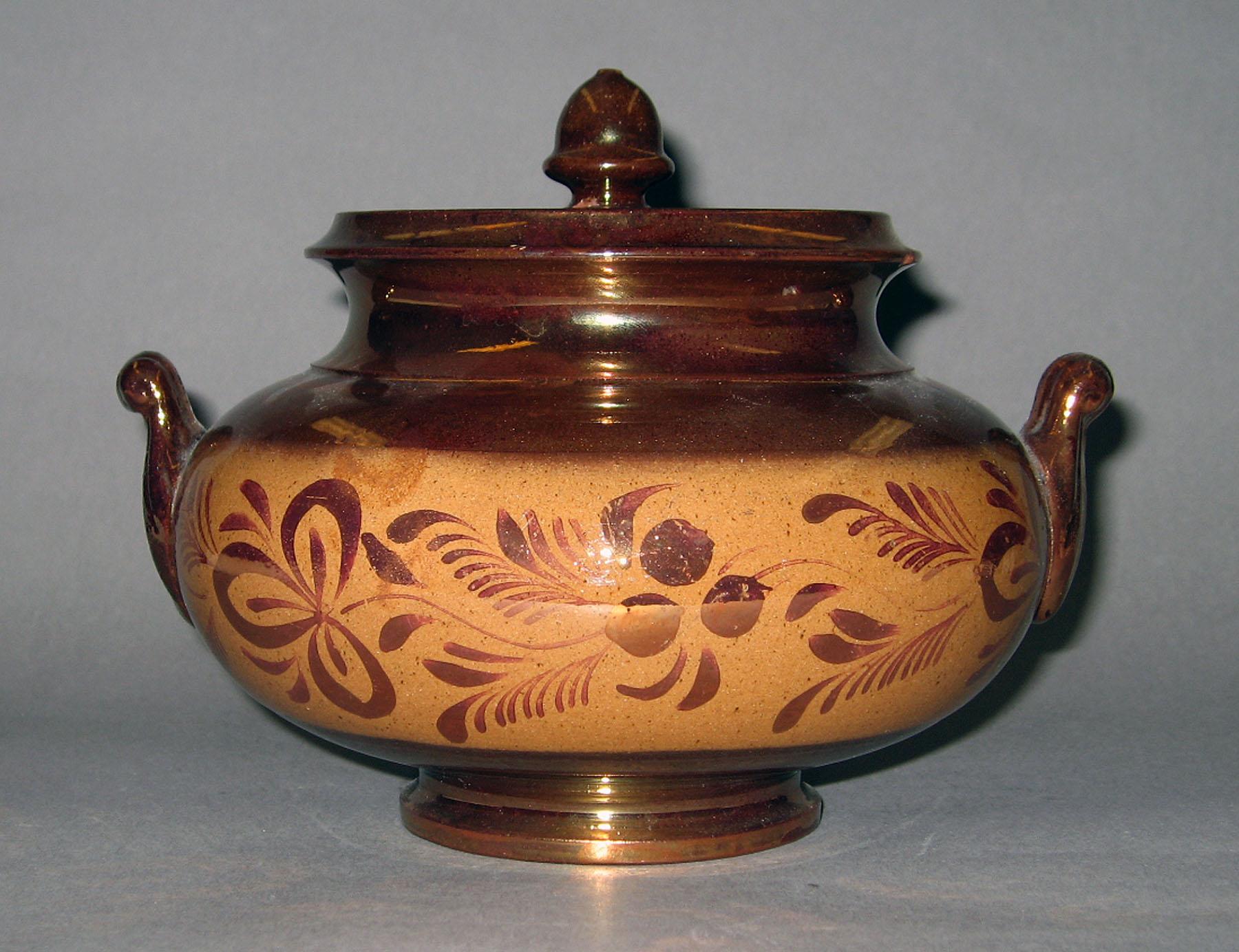 1981.0180 Lusterware Covered Bowl