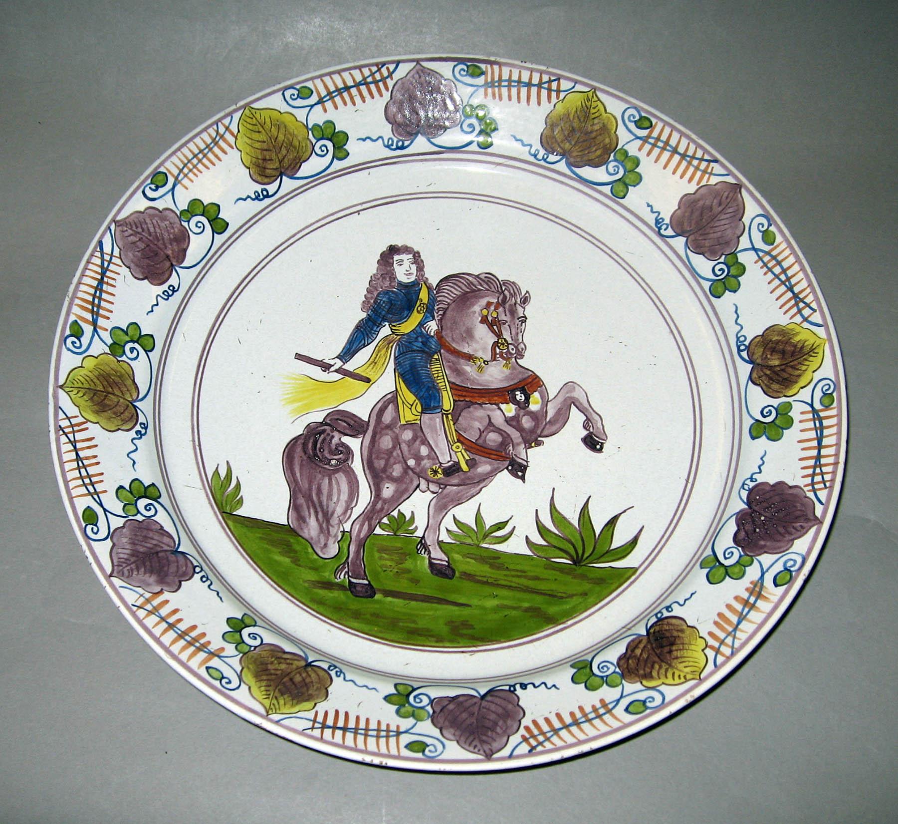 1981.0230.001 Tin-glazed earthenware dish