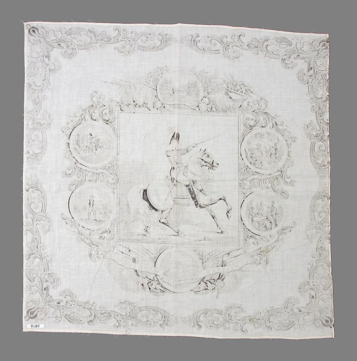 1981.0283 textile, printed reverse