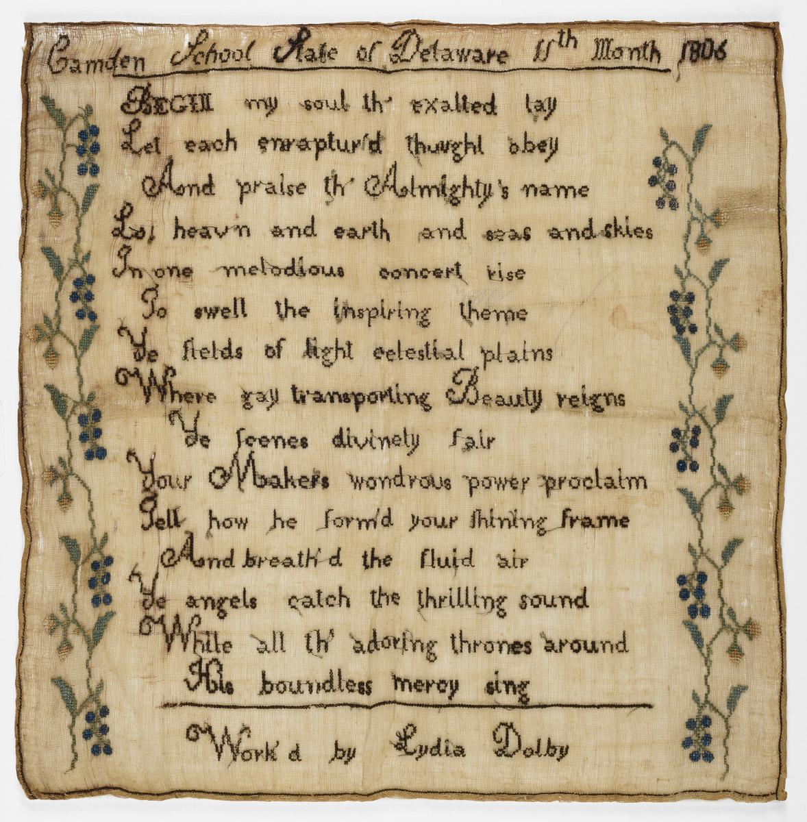 1982.0054 Sampler, View 2