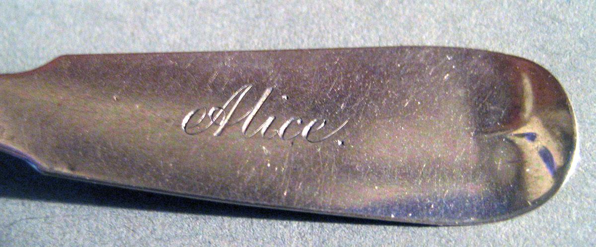 1982.0068 Silver Spoon engraving