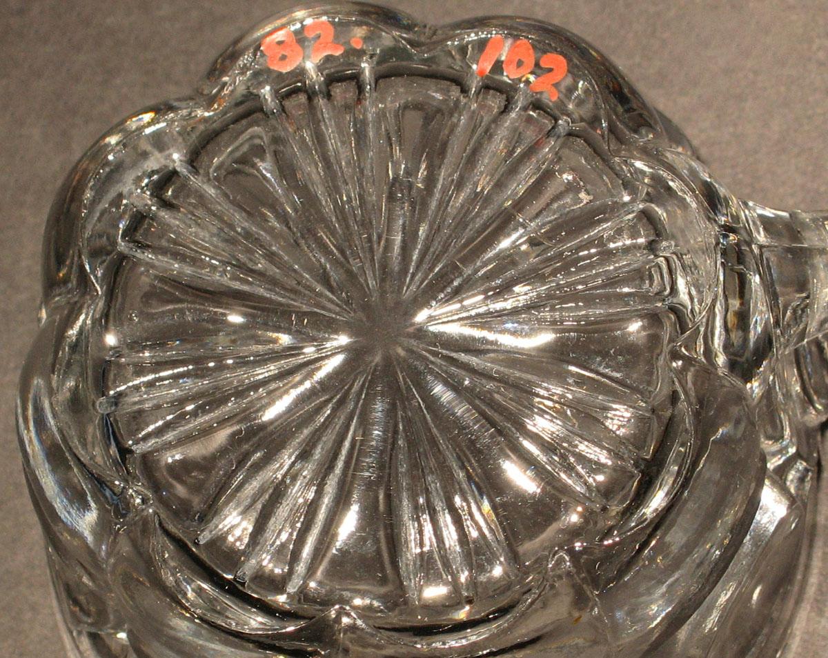 1982.0102 Pressed glass punch cup (underside)