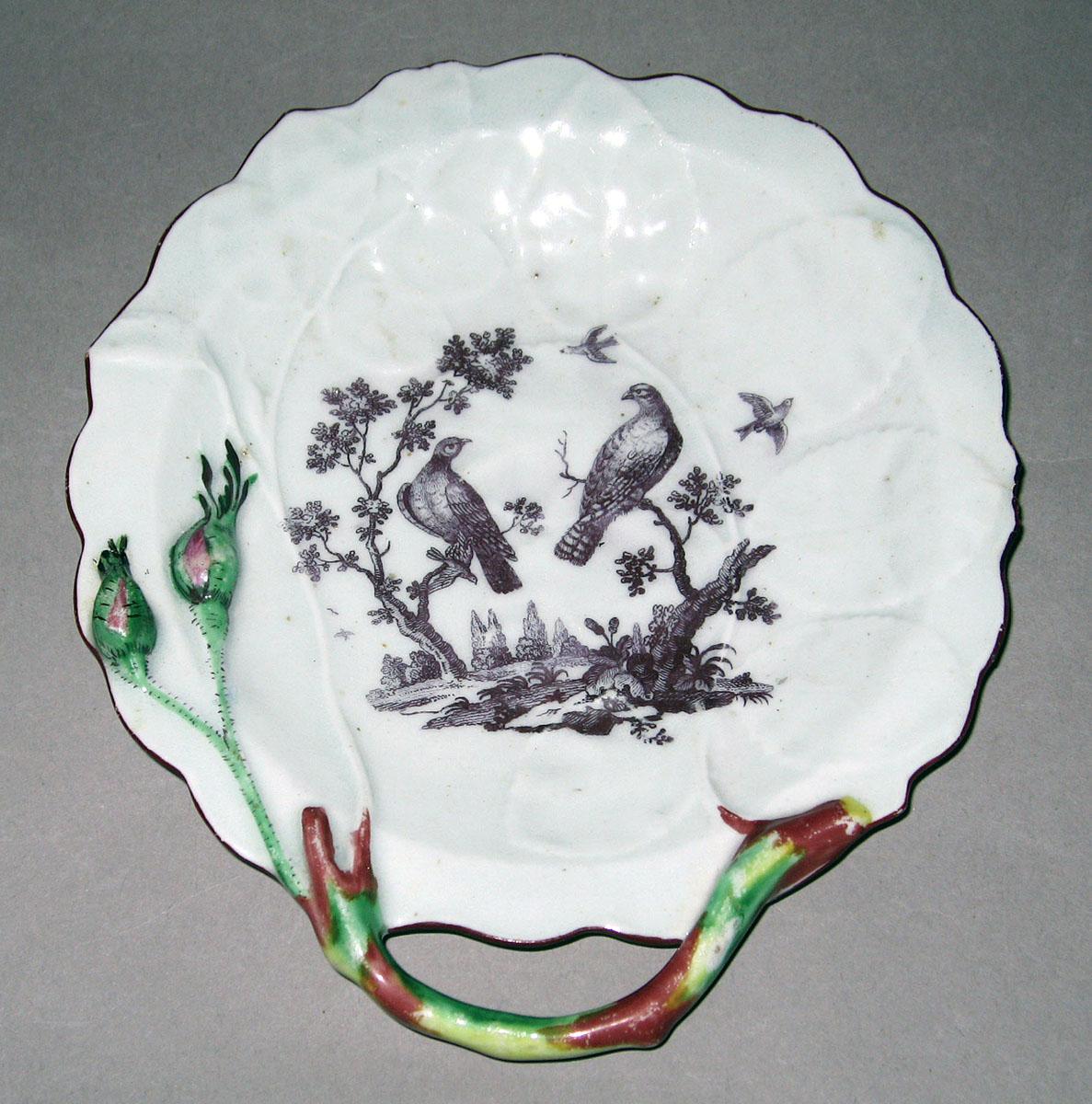 1982.0136 Worcester soft-paste porcelain dish