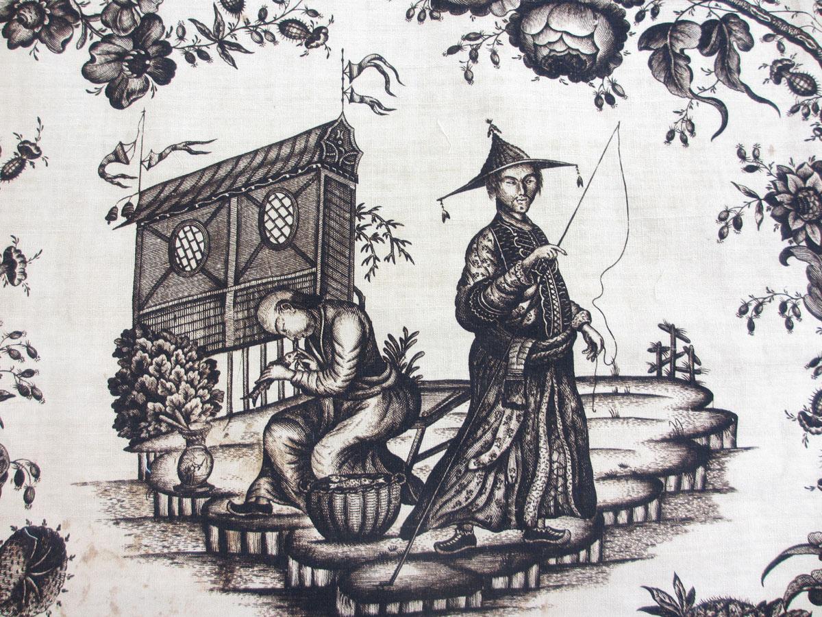 1957.1364.001 A Textile, printed detail 3
