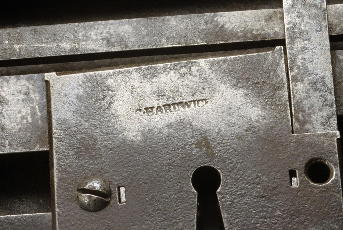 1982.0207 Rim lock, maker's mark