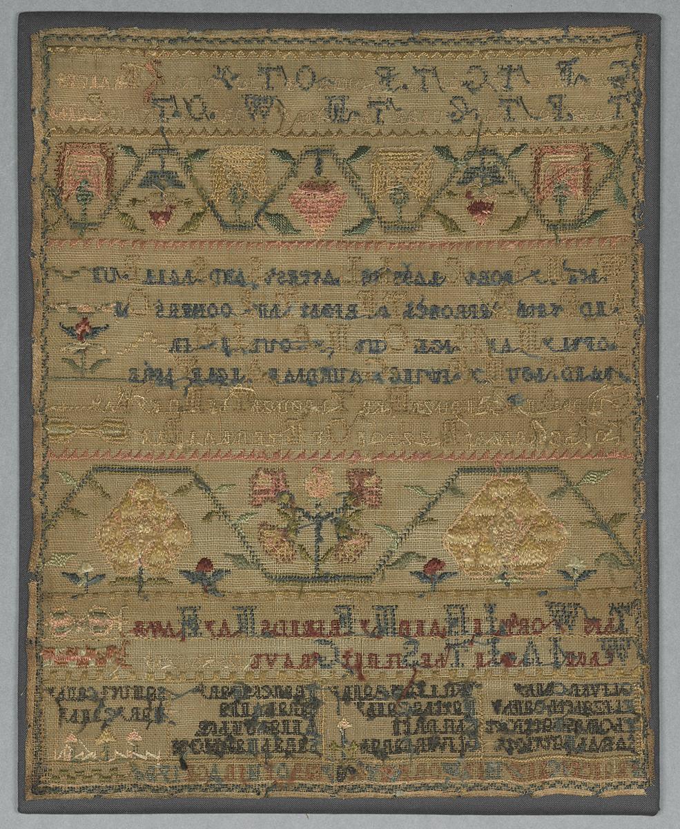 1982.0284 Sampler, Verso