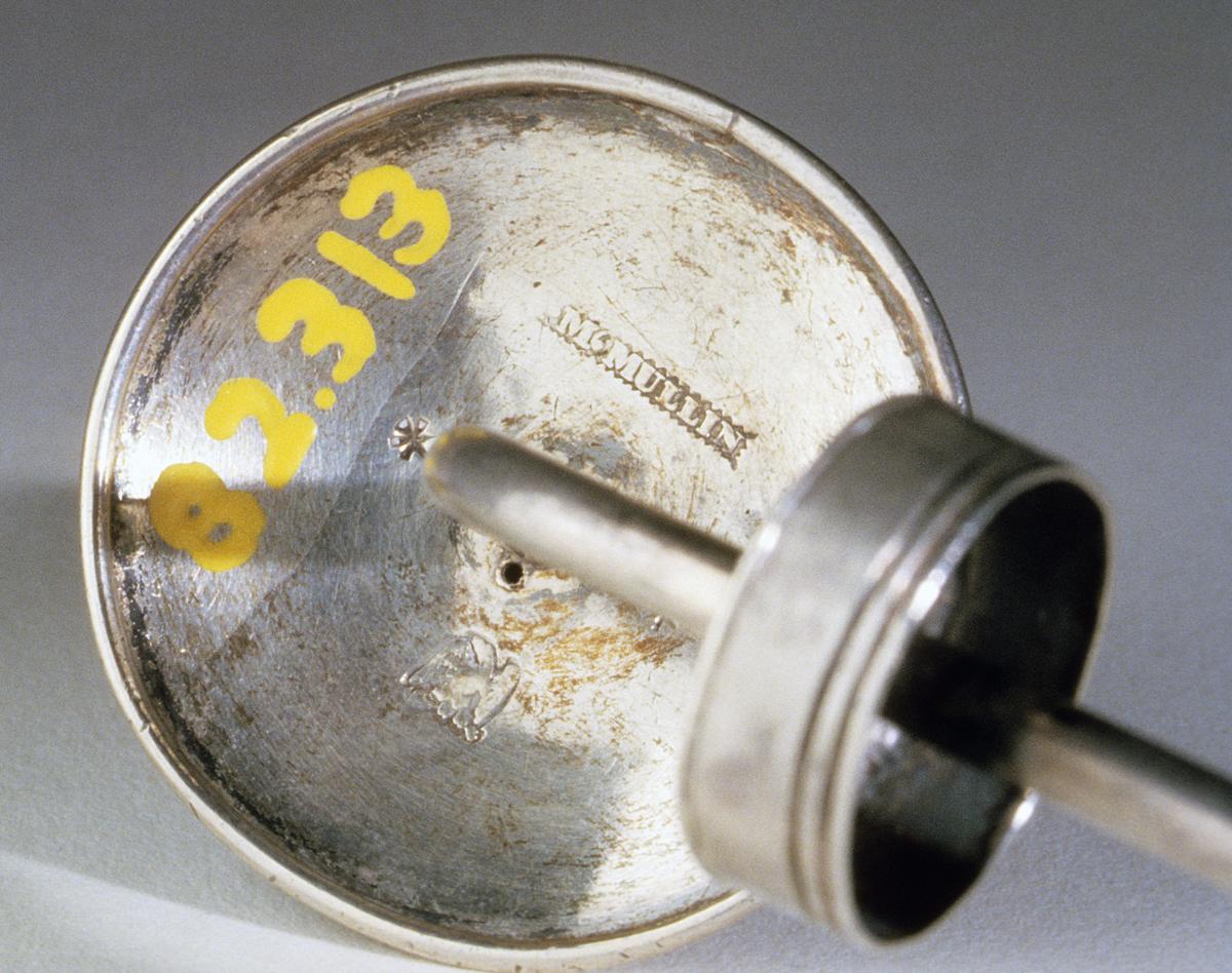 1982.0313 Silver Baby Feeder, Detail