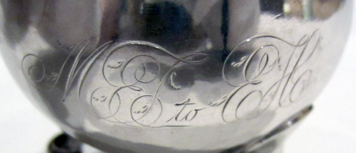 1957.1369 Silver Cream Pot engraving 2