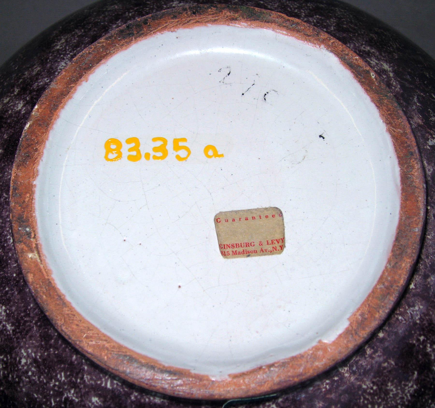 1983.0035 A Tin-glazed earthenware tureen (underside)