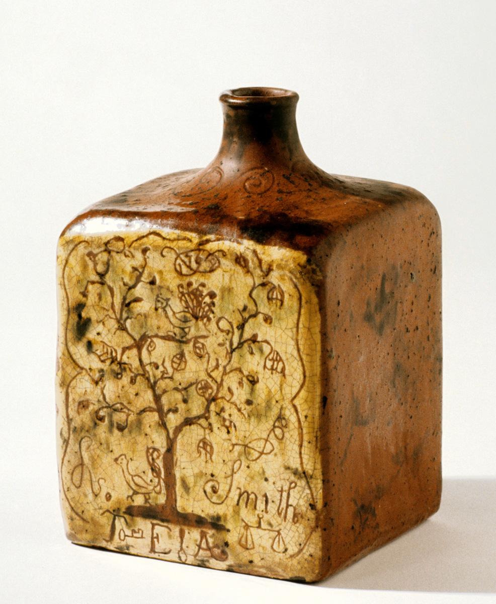 1957.1390 Sgraffito slipware tea canister