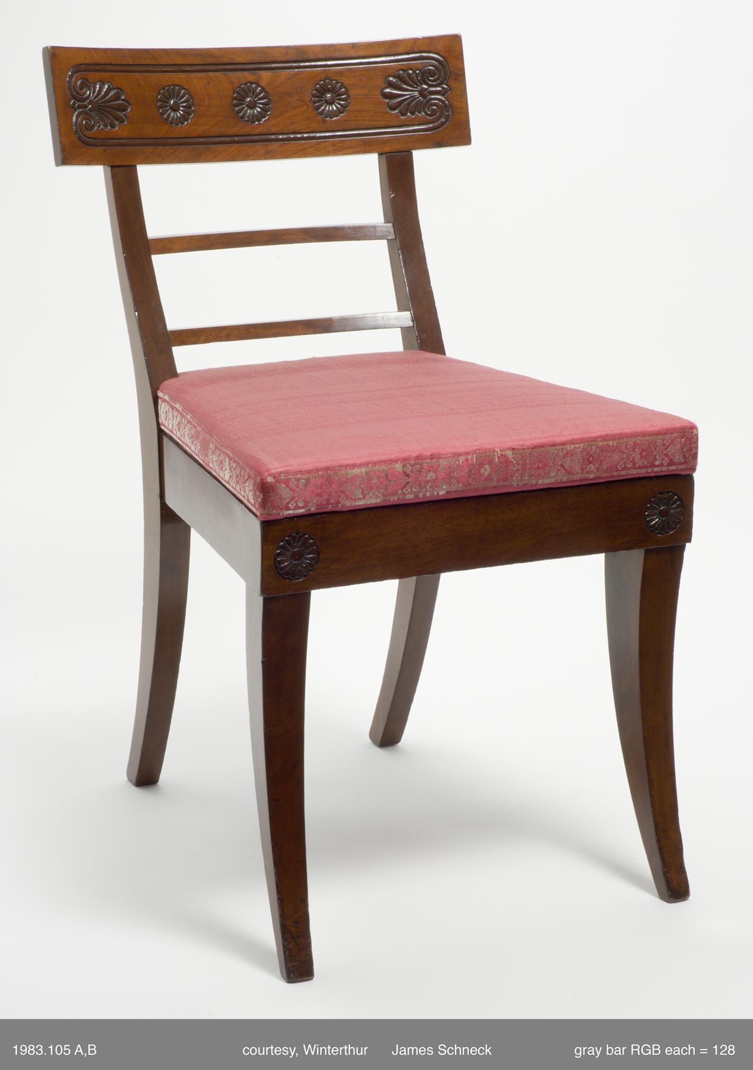 1983.0105 A, B Chair with slip seat