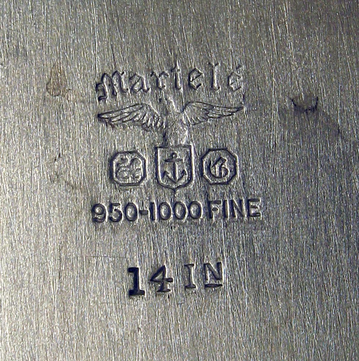 1983.0108.001 Silver Tray mark