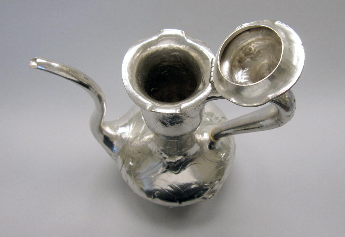 1983.0108.002 Silver Coffee Pot interior
