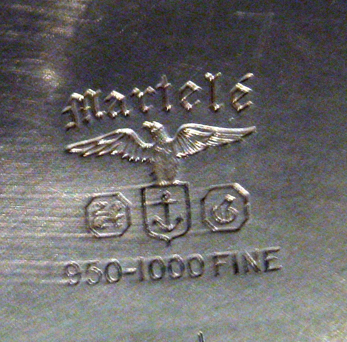 1983.0108.002 Silver Coffee Pot mark