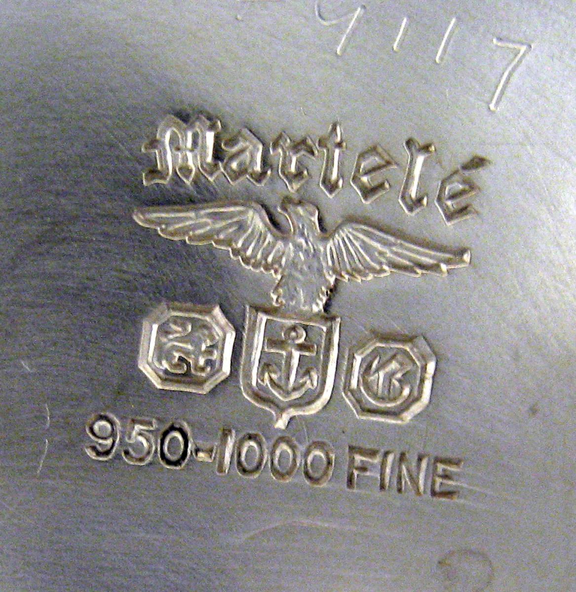 1983.0108.003 Silver Cream Pot mark