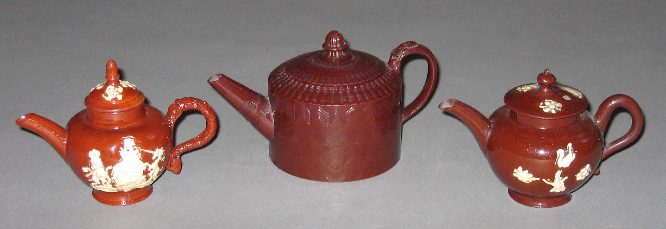 1955.0136.015 A, B; 1983.0110 A, B; 1955.0136.017 A, B Teapots