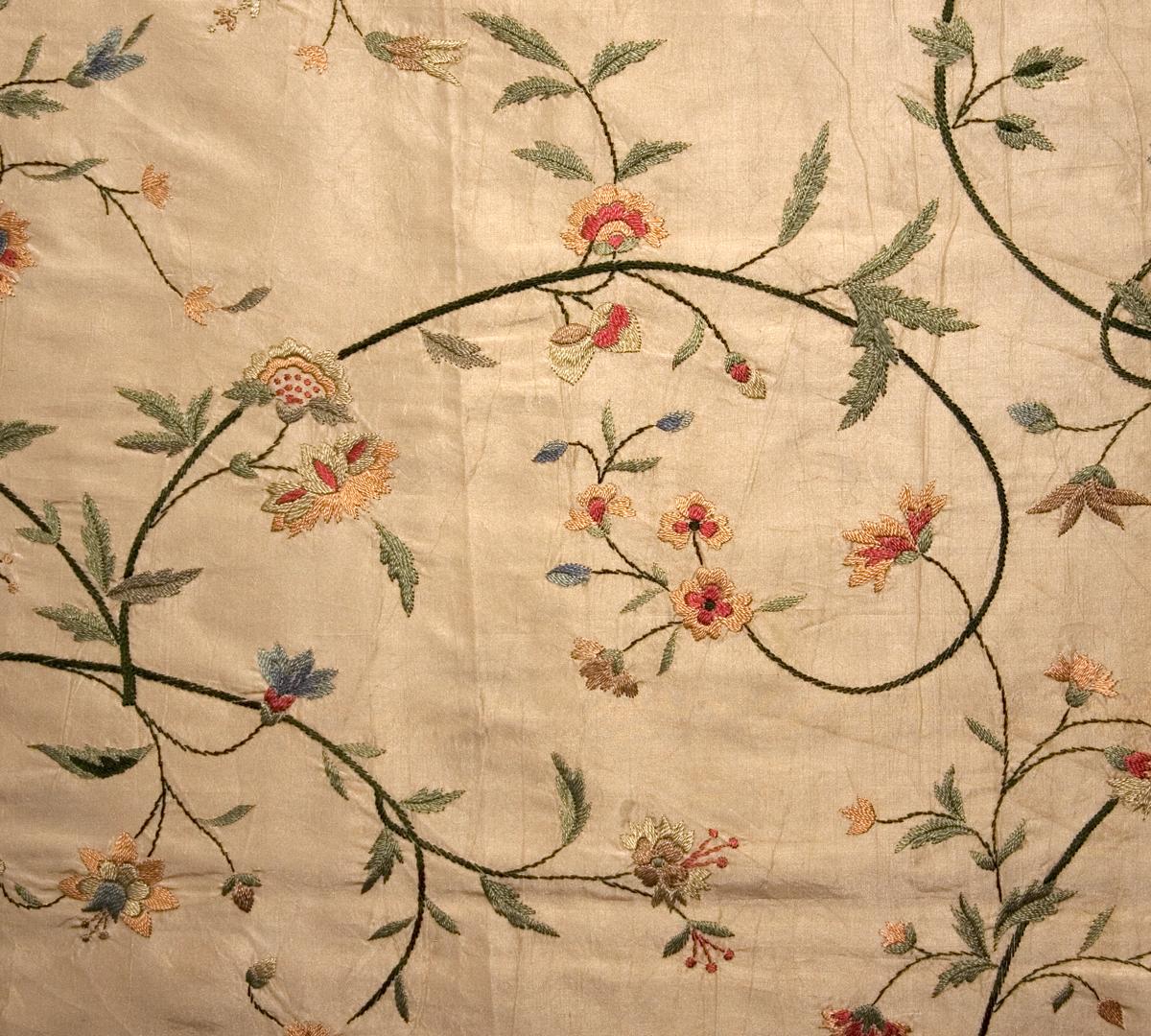 1983.0118 A Textile, Embroidered, Pattern Detail