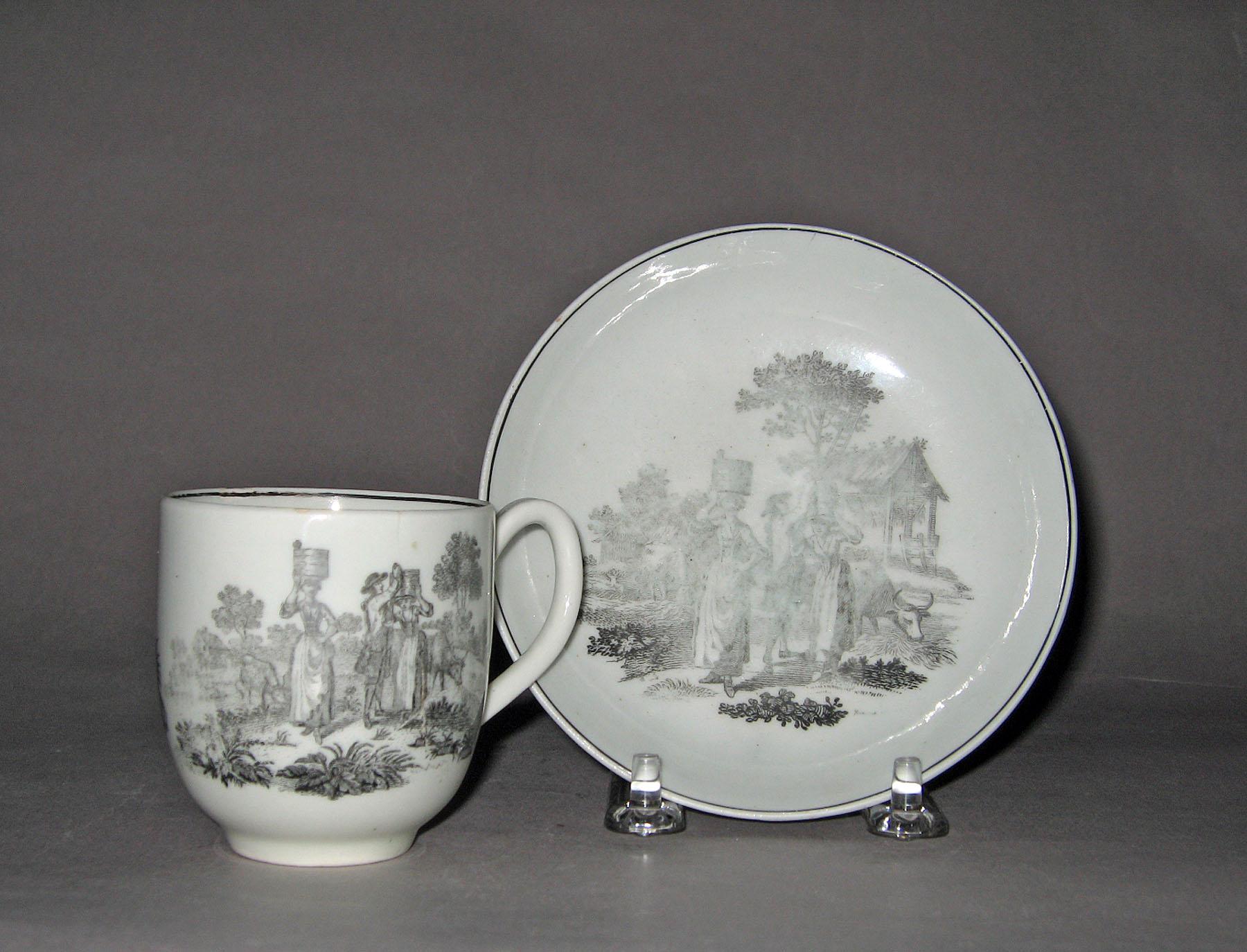 1957.1400 A, B Worcester teacup and saucer