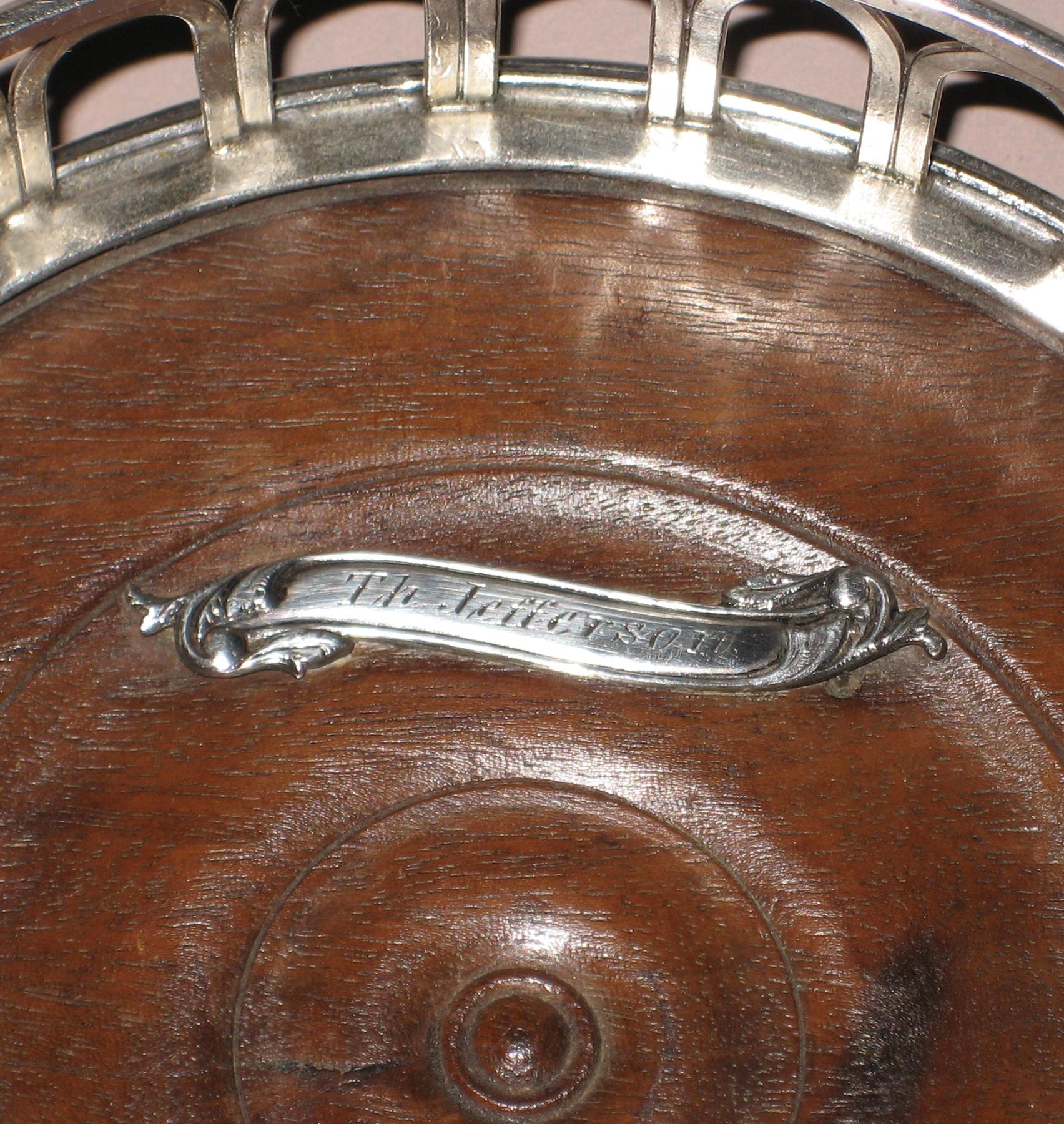 1983.0158 Bottle coaster (inscription detail)