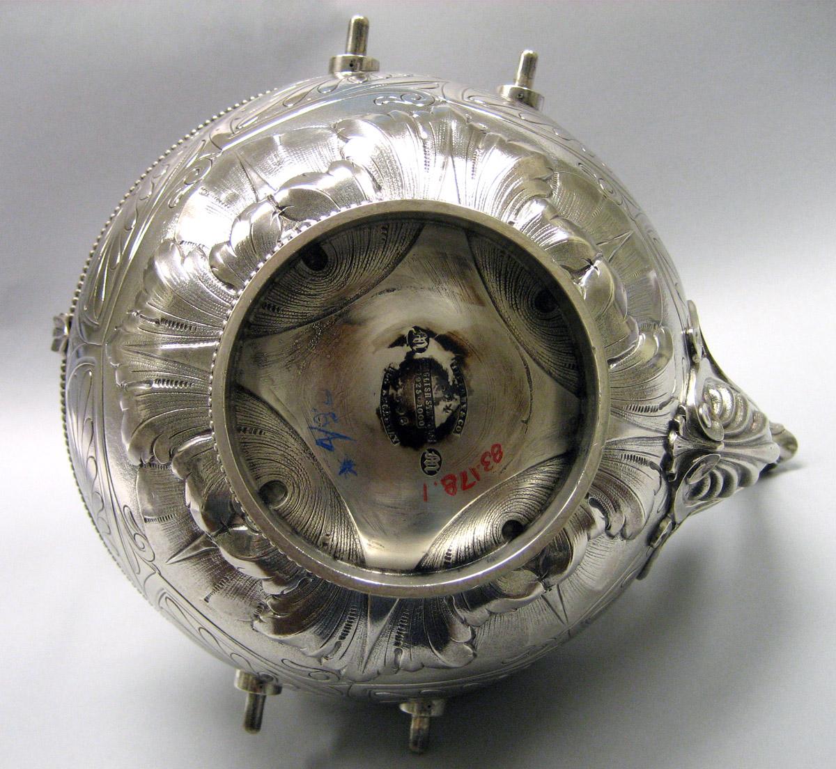 1983.0178.001 A Silver Kettle on stand underside