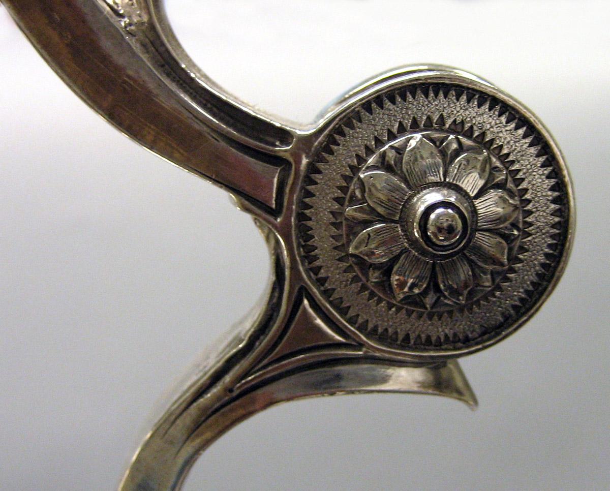 1983.0178.001 A Silver Kettle on stand detail 1