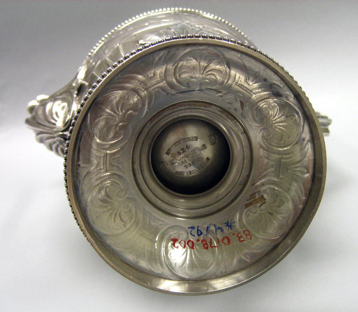 1983.0178.002 Silver Coffee Pot underside