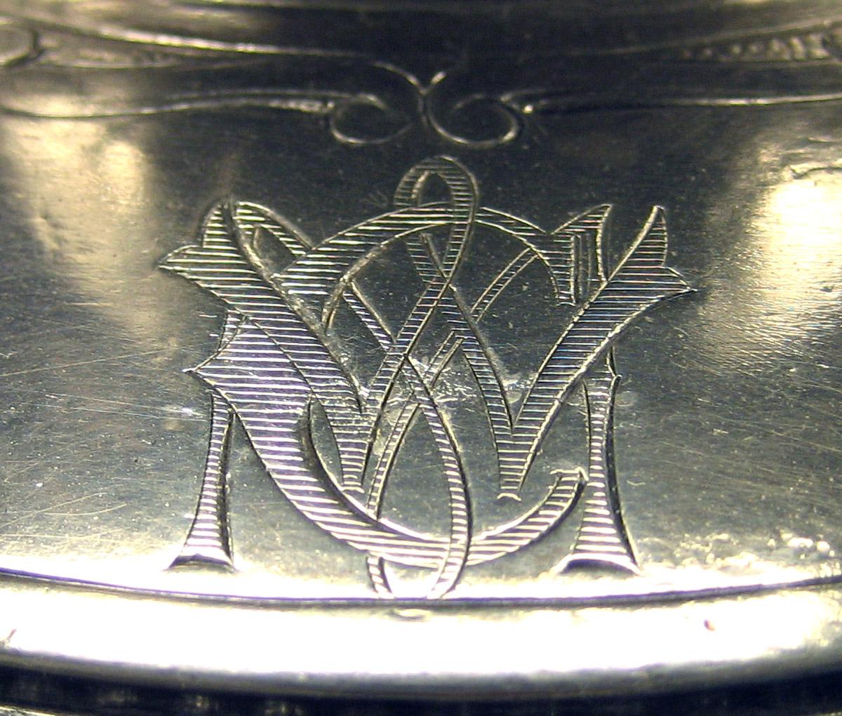 1983.0178.002 Silver Coffee Pot engraving