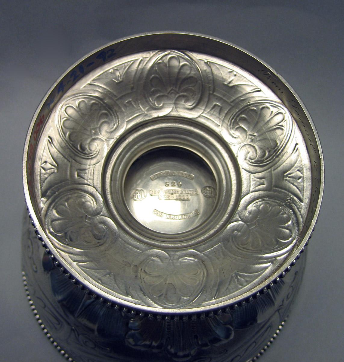 1983.0178.006 Silver Slop bowl underside