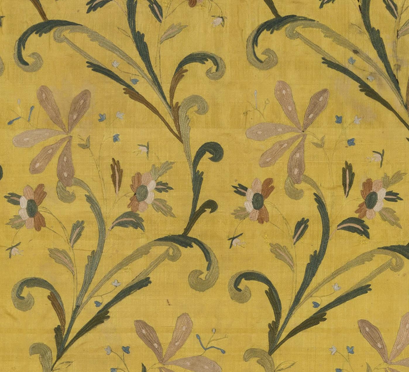 1983.0199.001 Textile, embroidered, detail 2