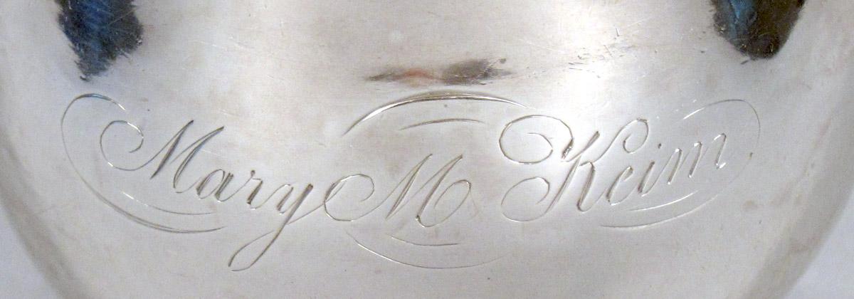 1984.0018 Silver Mug engraving