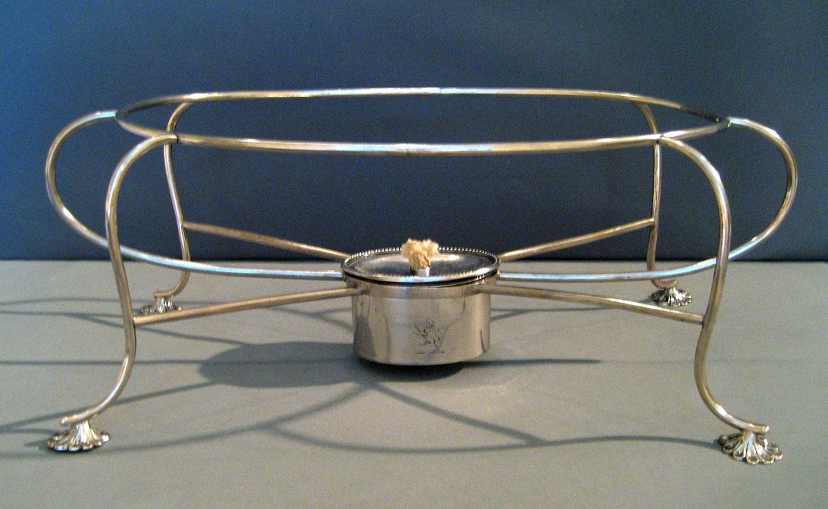1984.0057 A-C Silver Spirit Lamp in Frame