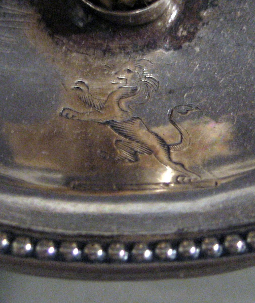 1984.0057 B, C Silver Spirit Lamp engraving top