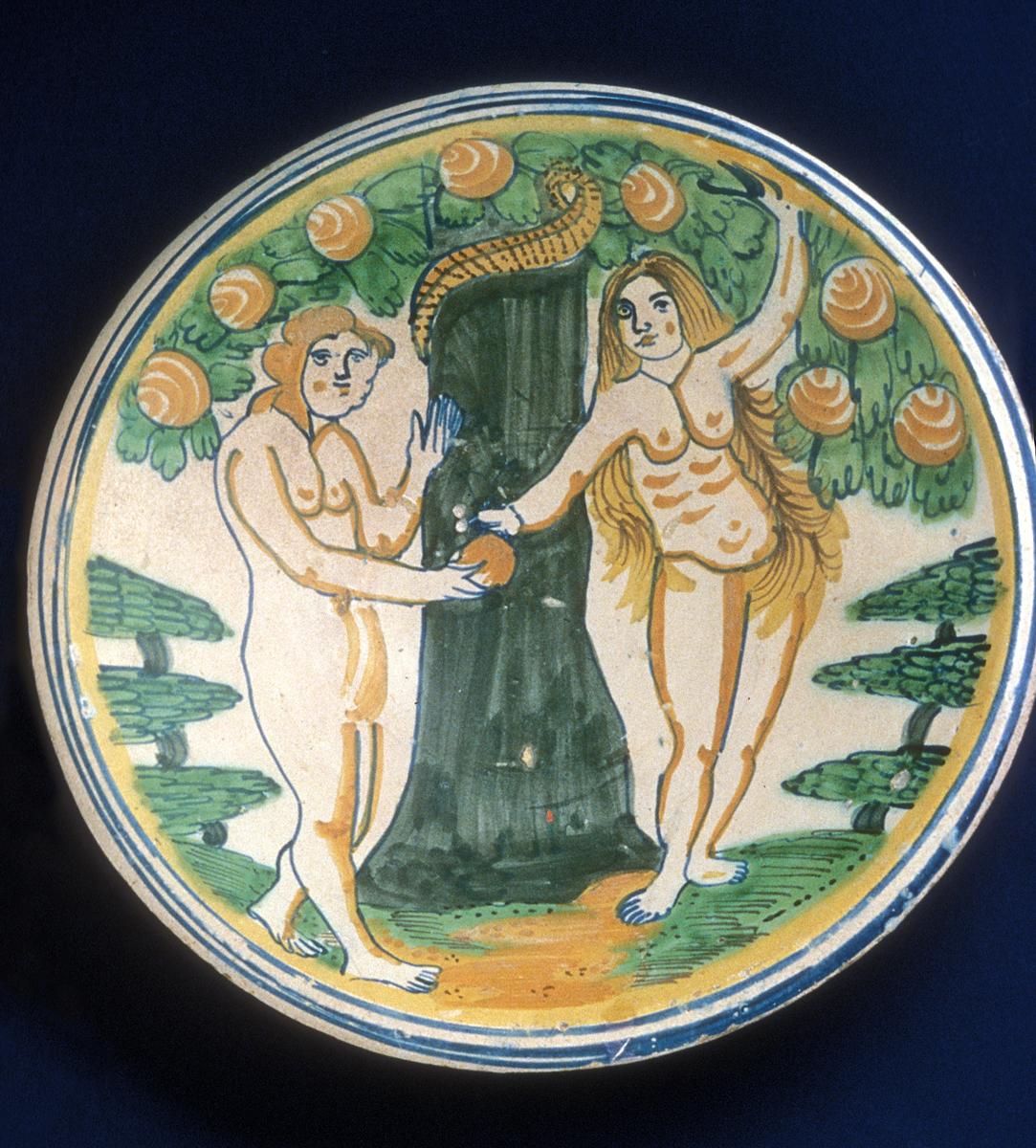 1984.0074 Delft Adam & Eve dish
