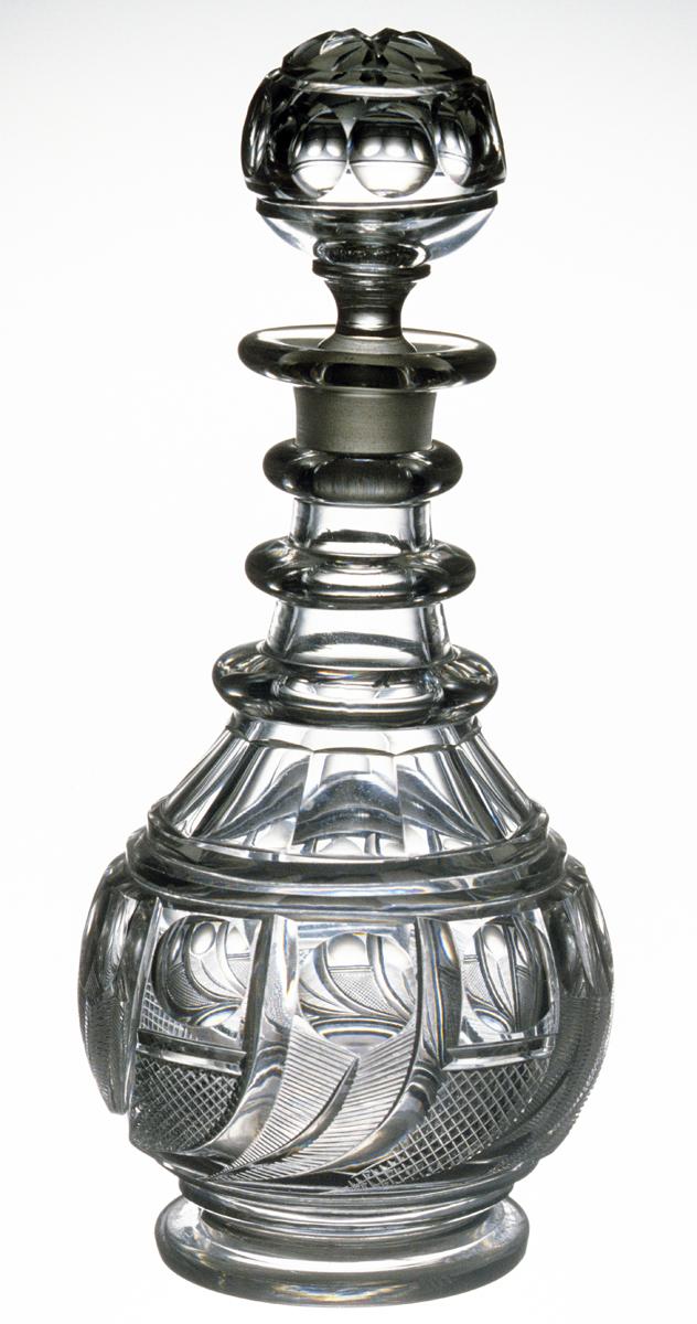 1984.0096.001 A, B Glass decanter