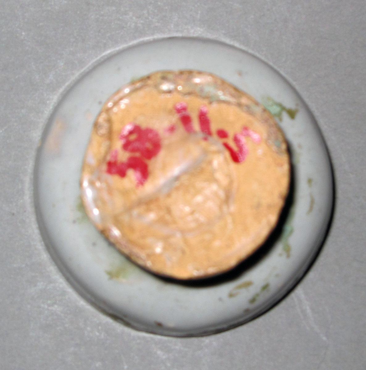 1958.0011.005 Delftware ointment pot underside