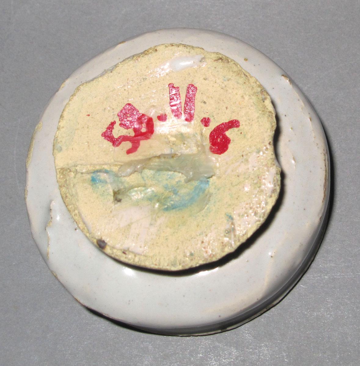 1958.0011.006 Delftware ointment pot underside