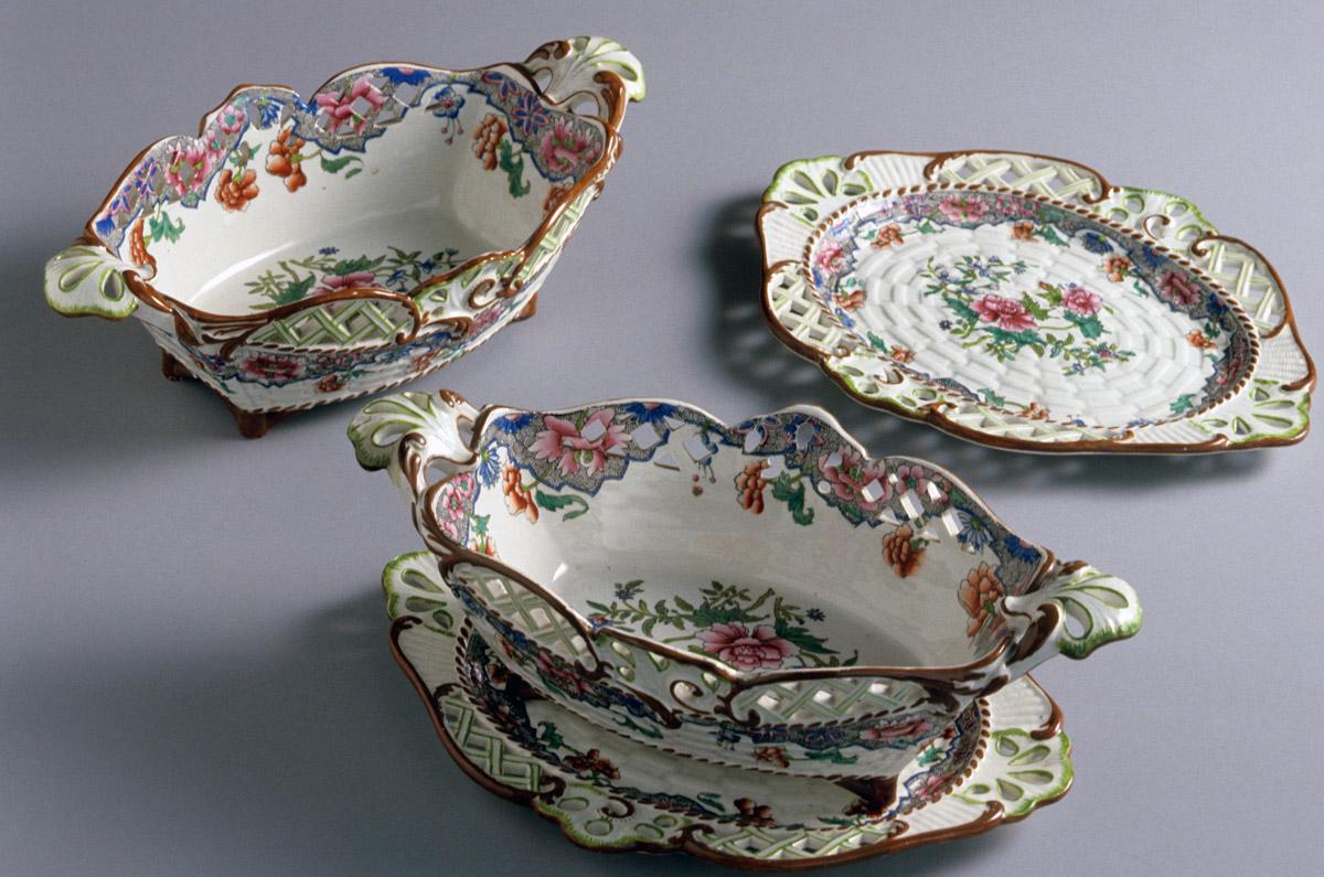 1984.0139.001 A, B and .002 A, B Baskets and stands